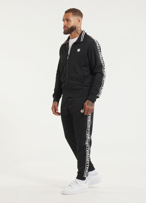 Men's Sweatjacket Oldschool Tape Logo - Black