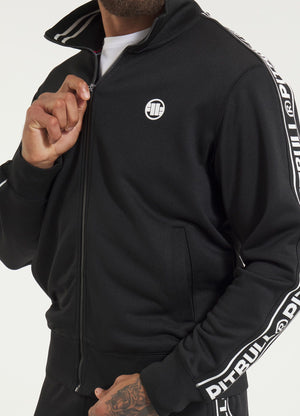 Men's Sweatjacket Oldschool Tape Logo - Black