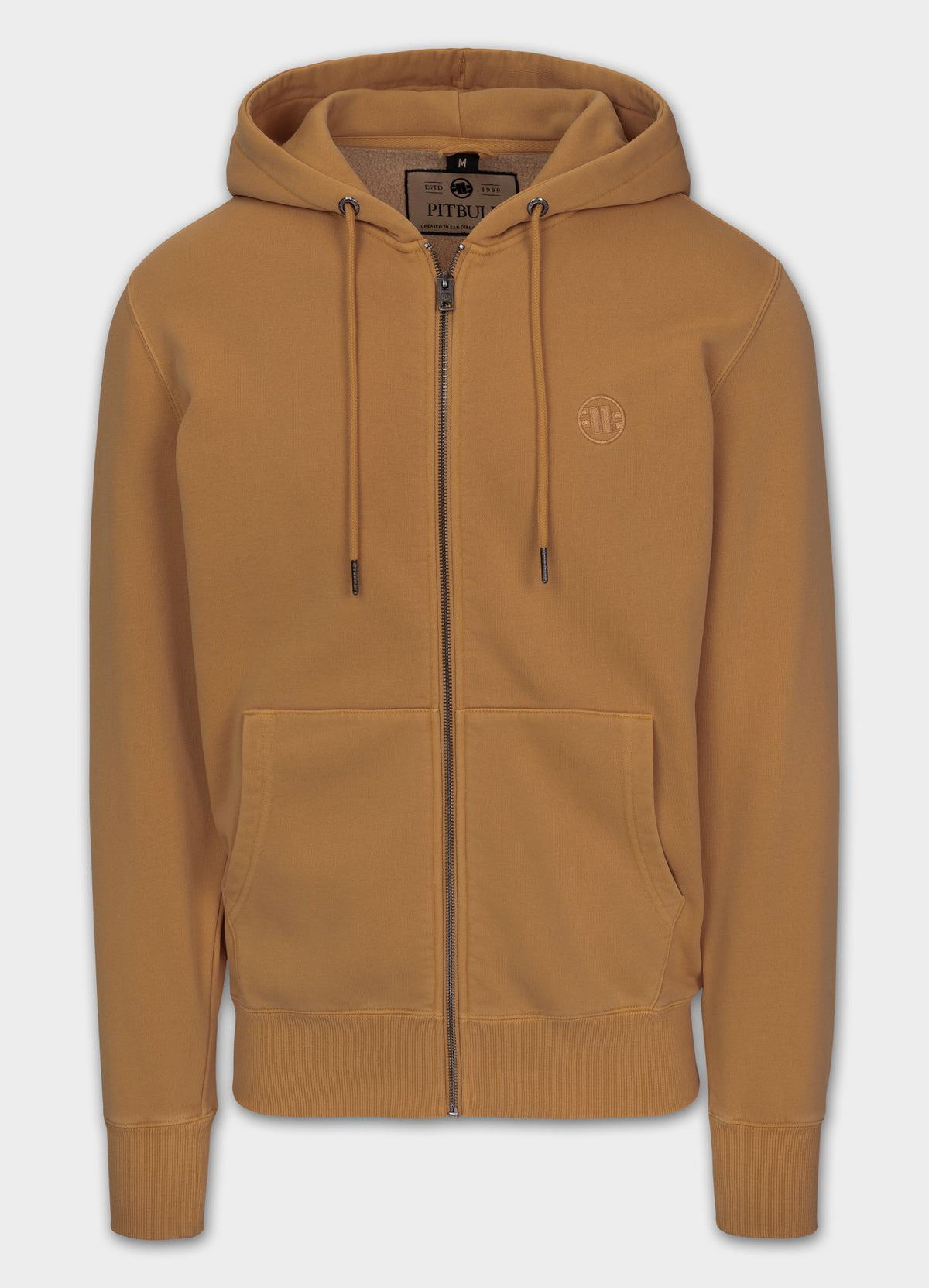 Men's Zip-up hoodie Washed Lancaster II - Honey yellow