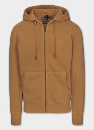 Men's Zip-up hoodie Washed Lancaster II - Honey yellow