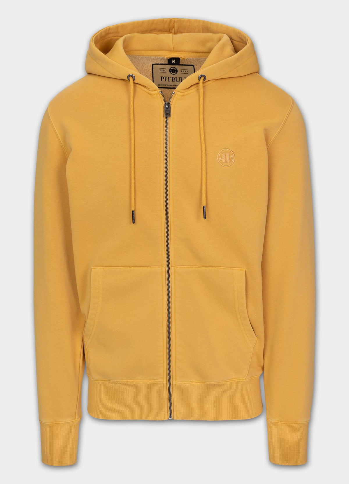 Men's Zip-up hoodie Washed Lancaster II - Washed yellow