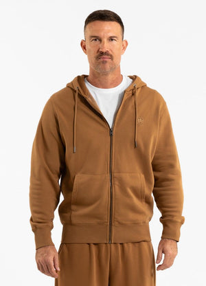 Men's Zip-up hoodie Washed Lancaster II - Honey yellow