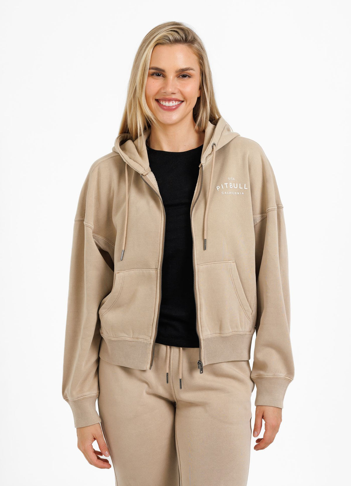 Women's zip-up hoodie Washed Manzanita