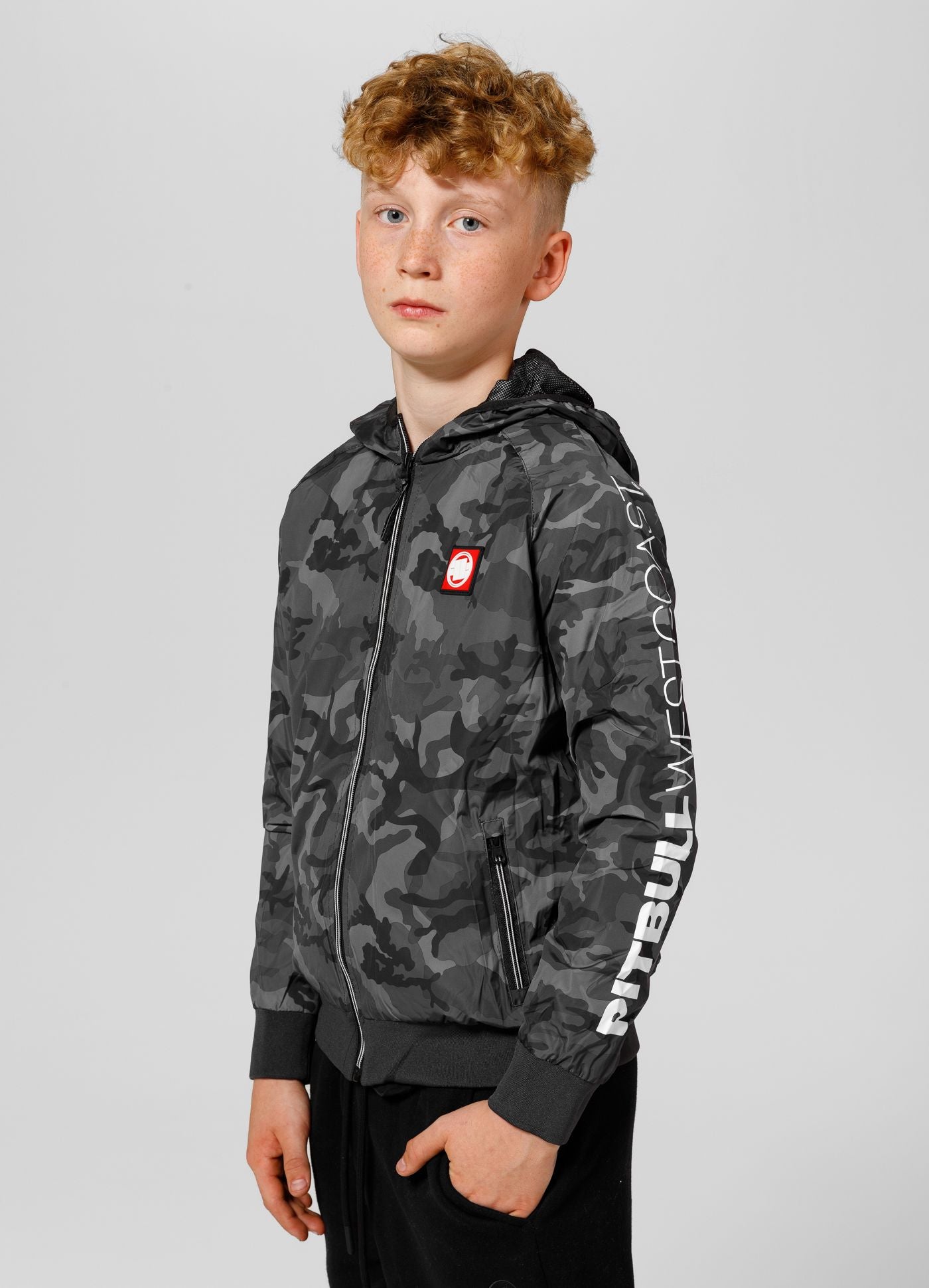 Kinder Übergangsjacke Athletic Sleeve Junior - Schwarzes Camouflage