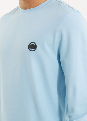 Men's Longsleeve Pique Rockey - Light blue