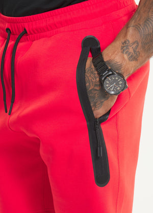 Men's Sweatshorts DOGWOOD POCKET - Fluo Red